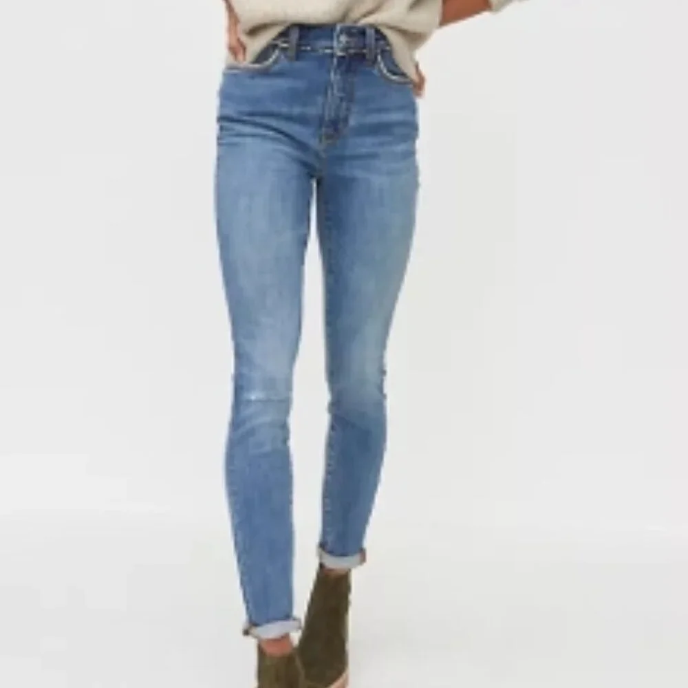Anthropologie Pilcro High-Rise Leopard-Trimmed Skinny Jeans – Size 25